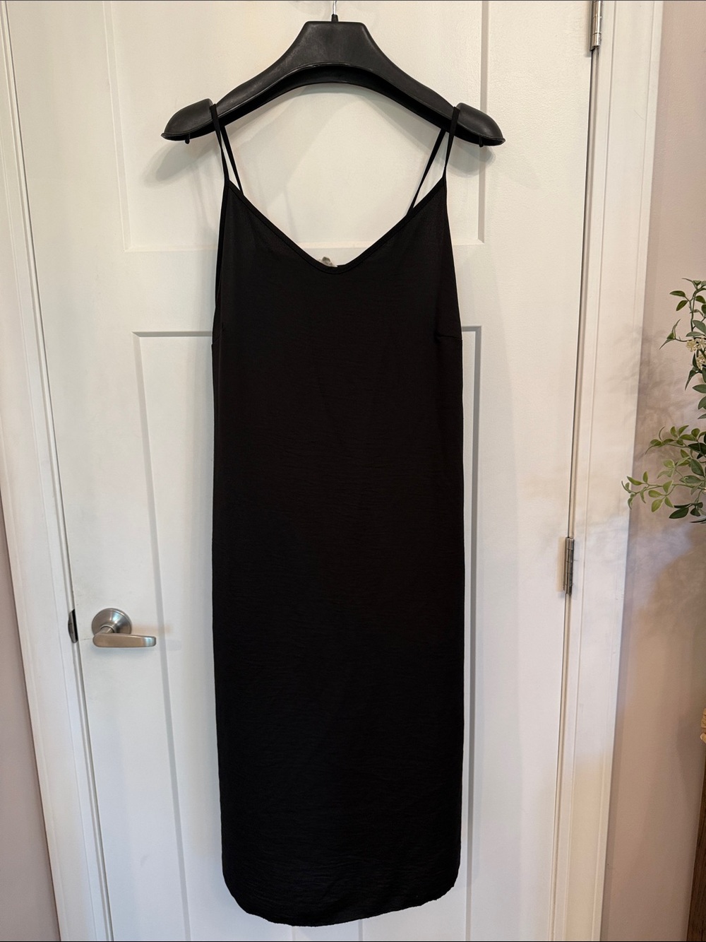 See You Monday Black Spaghetti Strap Slip Dress | Size XL